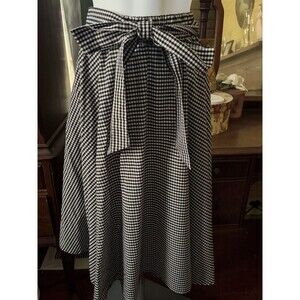 Indigo Soul Size Large Checkered Blue/White Cotton Midi 32” Waist